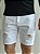 Shorts Jeans Branco Rasgado - Imagem 1