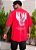 Camiseta Over FB EXCLUSIVE Peace Vermelha - Imagem 1