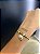 Pulseira Golf. Branco Aço Inox Dourada - Imagem 2