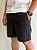 Bermuda Acostamento Casual Linho Preto - Imagem 3