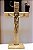 Crucifixo Madeira Mesa ou Parede (27,5cm) Com São Bento - OV - Imagem 1
