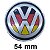 Emblema Volante Vw Alemanha 54mm Gol G2 G3 G4 G5 G6 G7 Voyage Saveiro Up Polo Golf Jetta Tsi Gti - Imagem 1