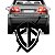 Emblema Adesivo Resinado Alto Relevo 3D Preto Escudo Da Fé Carro Moto Caminhão Ônibus 8cm - Imagem 1