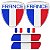 Kit Adesivos Emblemas Resinados Escudo Bandeira França Coluna Lateral Placa - 6 Peças - Imagem 1
