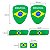 Kit Adesivo Emblema Resinado Escudo Bandeira Brasil Coluna Lateral Placa - 6 Peças - Imagem 2