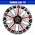 04 Calotas esportivas aro 13 universal - Triton Sport Silver Red Elitte 3503 - Imagem 3