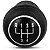 Kit Coifa E Manopla Bola De Cambio Para Vw Gol Voyage Saveiro G5 Fox 5 Marchas Manual - Imagem 5