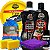 Kit Pneu Pretinho Lava Auto Com Cera Silicone Flanela Polidora Luva Microfibra Esponja - Imagem 1