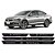 Jogo de soleiras preto com prata platinado Volkswagen Virtus de 2017 em diante - SOL007 - Imagem 1