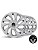 Jogo calotas esportivas Elitte DS4 Silver aro 15 emblema Renault - Clio Logan Sandero Symbol - LC360 - Imagem 1