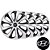 Jogo calotas esportivas Elitte Velox Silver Black aro 14 emblema Hyundai - HB20 - 4703 - Imagem 1