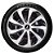 4 Calotas esportivas aro 13 Ford Ka Fiesta Escort Focus Ecosport - Elitte Velox Silver Black 3703 - Imagem 5
