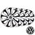 Jogo calotas esportivas Elitte Velox Silver Black aro 13 emblema VW - Fox Gol Voyage - 3703 - Imagem 1