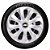 Jogo calotas esportivas Elitte Velox Silver aro 13 emblema Chevrolet - Corsa Classic Celta Pisma - LC110 - Imagem 3