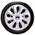 Jogo calotas esportivas Elitte Velox Silver aro 13 emblema Ford - Fiesta Ka Escort Courier Focus - LC110 - Imagem 3