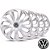Jogo calotas esportivas Elitte Velox Silver Prata aro 14 emblema Volkswagen - Gol Golf Fox Polo Voyage Saveiro - LC115 - Imagem 1