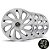 Jogo calotas esportivas Elitte Ds4 Silver Prata aro 15 emblema Peugeot - 206 207 208 307 - LC360 - Imagem 1