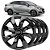 Jogo calotas esportivas Elitte Prime Black aro 14 emblema Hyundai - Hb20 Hb20s Hatch Sedan - LC232 - Imagem 1