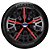 Jogo calotas esportivas Elitte Triton Sport Black Red aro 13 emblema Ford - Ka Fiesta Focus Escort - 3510 - Imagem 3