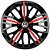 Jogo calotas esportivas Elitte Triton Sport Red Black aro 13 emblema VW - Gol Parati Saveiro Voyage Logus - 3510 - Imagem 2