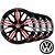 Jogo calotas esportivas Elitte Triton Sport Red Black aro 14 emblema VW - Gol Parati Saveiro Voyage Logus Up Fox - 4510 - Imagem 1