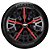 Jogo calotas esportivas Elitte Triton Sport Red Black aro 14 emblema Gm - Corsa Celta Prisma Classic Onix Montana - 4510 - Imagem 3