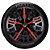 Jogo calotas esportivas Elitte Triton Sport Red Black aro 14 emblema Renault - Clio Logan Sandero - 4510 - Imagem 3