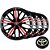 Jogo calota esportiva Elitte Triton Sport Red Black aro 14 emblema Toyota - Corolla E Etios Hatch Sedan - 4510 - Imagem 1