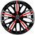 Jogo calota esportiva Elitte Triton Sport Red Black aro 14 emblema Peugeot - 206 207 208 307 - 4510 - Imagem 2