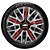 Jogo calota esportiva Elitte Triton Sport Red Silver aro 14 emblema Gm - Onix Corsa Celta Classic Prisma Montana - 4503 - Imagem 3