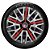 Jogo calota esportiva Elitte Triton Sport Red Silver aro 14 emblema Fiat - Palio Grand Siena Linea Uno Mobi Argo - 4503 - Imagem 3