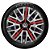 Jogo calota esportiva Elitte Triton Sport Red Silver aro 14 emblema Vw - Gol G3 G4 G5 G6 Saveiro Voyage Up Fox - 4503 - Imagem 3