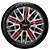 Jogo calota esportiva Elitte Triton Sport Red Silver aro 14 emblema Hyundai - HB20 HB20s Hatch Sedan - 4503 - Imagem 4