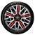 Jogo calota esportiva Elitte Triton Sport Red Silver aro 14 emblema Toyota - Corolla E Etios Hatch Sedan - 4503 - Imagem 3