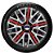Jogo calota esportiva Elitte Triton Sport Red Silver aro 14 emblema Ford - Fiesta Ka Escort Focus Courier - 4503 - Imagem 3
