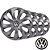 Jogo calota esportiva Elitte Velox Grafite aro 15 emblema VW - Gol Voyage Saveiro Fox Up - LC121 - Imagem 1