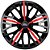 Jogo calota esportiva Elitte Triton Sport Black Red Aro 14 Emblema Ford Black - Fiesta Ka Escort Ka Focus - 4510 - Imagem 2