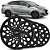 Jogo Calota Esportiva Aro 14 Moove Black Fosco Emblema Hyundai HB20 HB20s Hatch Sedan LC158 - Imagem 1