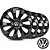 Jogo Calota Esportiva Aro 14 Velox Black Emblema Volkswagen - Gol G3 G4 G5 G6 Fox Up Voyage Saveiro - LC117 - Imagem 1