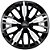 Calota Ford Ka jogo aro 14 - Preta com detalhe prata - Elitte Triton Black Silver 4508 - Imagem 2