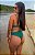 Biquíni Hot Pants Verde Esmeralda com Lycra TEXTURIZADA - Imagem 2