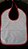 BABADOR MABBER VIES FELPA PT 28X40 BRANCO COM VERMELHO - Imagem 2