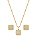 CONJUNTO CHUVEIRO QUADRADO | BANHADO A OURO - Imagem 2