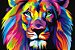 Quadro Leão - Colorido - Imagem 1
