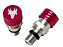 Válvula Ar Suspensão Dianteira Curta 5mm Showa/Kayaba Red Dragon Verm. - Imagem 1