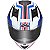 Capacete SMK Stellar Dynamo Branco/Azul/Vermelho - Tamanho 60 - Imagem 2