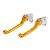 Manetes Retráteis Xtreme Red Dragon Tornado XRE 300 Falcon Bros Gold - Imagem 1