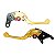 Manetes Esportivos Dobráveis Red Dragon BMW S1000R S1000RR  - Dourado - Imagem 1