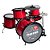 Bateria Infantil Luen Star Kids Vermelha - Imagem 1