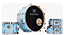 Bateria Michael Legacy Slim Compacta Vintage Blue 20x8", tom 10", surdo 13" e caixa (Shell Pack) - Imagem 1